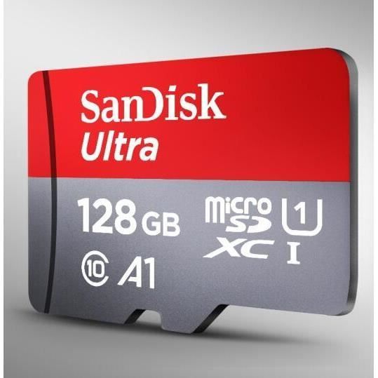 Tarjeta de memoria flash SanDisk Ultra de 128 GB microSD Clase 10
