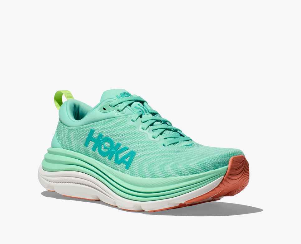 HOKA Gaviota 5 Seafoam / Electric Aqua