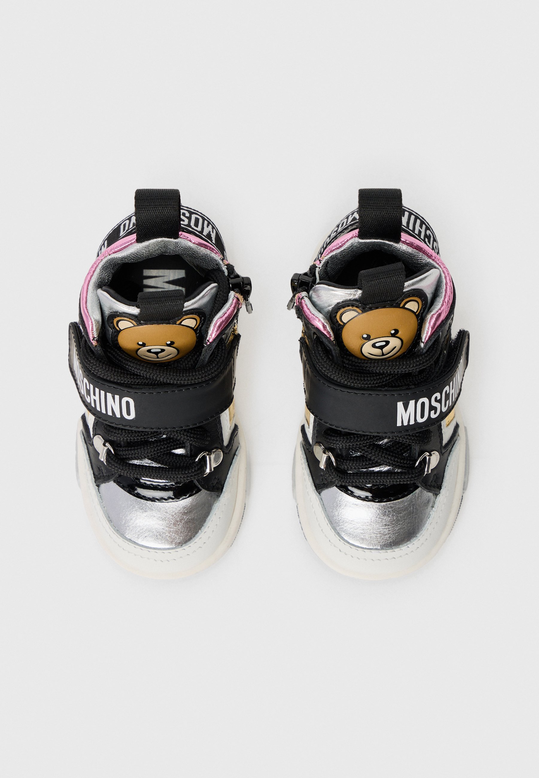 MOSCHINO UNISEX - Hoge sneakers - zwart/goudkleurig/wit/zilverkleurig/roze