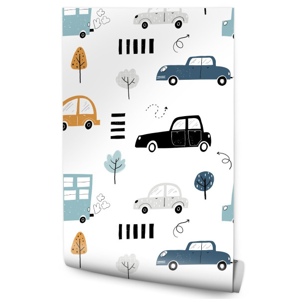 Tapeta Dla Chłopca Samochody Autobusy Drzewa