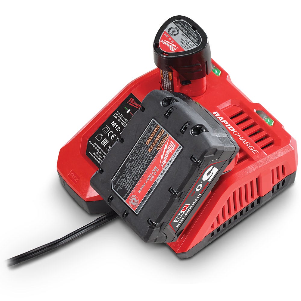 Carregador rápido multivoltagem MILWAUKEE 12V/18V 4.5/6.0Ah M12-18FC