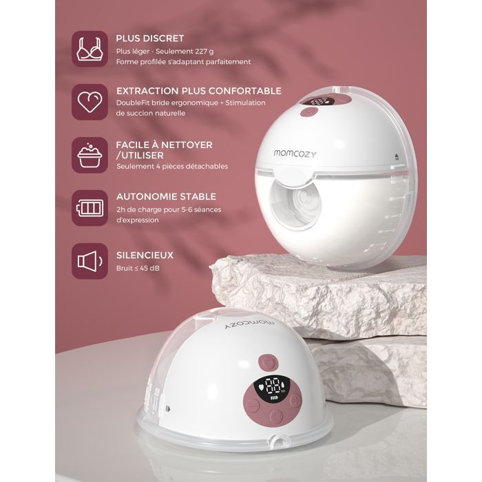 Momcozy M5 Hands-Free Breast Pump, Portable Breast Pump with 5 Sizes