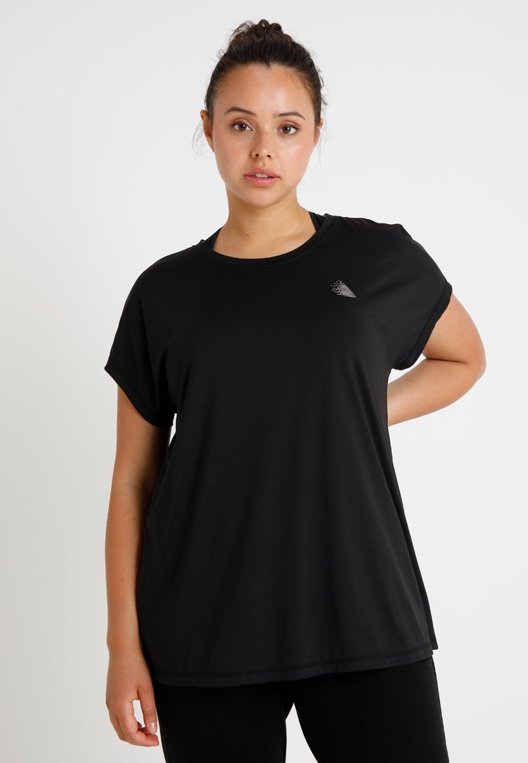 Active by Zizzi ABASIC ONE - Basic T-shirt - zwart