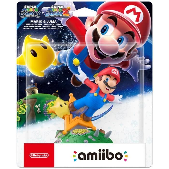 Figura Amiibo - Mario y Luma • Colección Super Mario