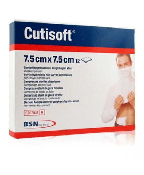 CUTISOFT Cutisoft 7,5x7,5 cm 12 τεμάχια αποστειρωμένων κομπρέσων
