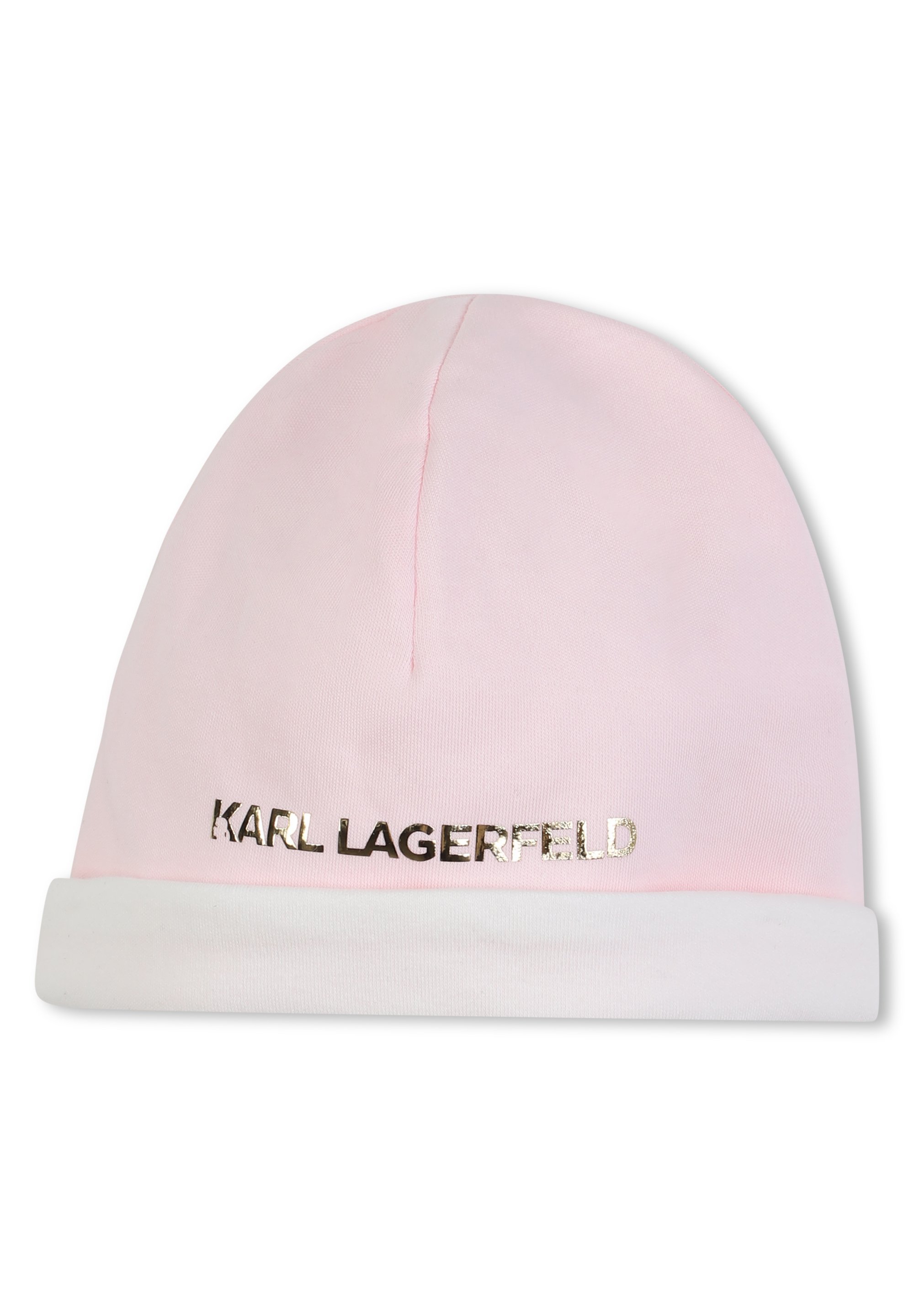 Pyjama bébé KARL LAGERFELD KIDS avec bavoir et bonnet - Combinaison - blanc cassé et rose