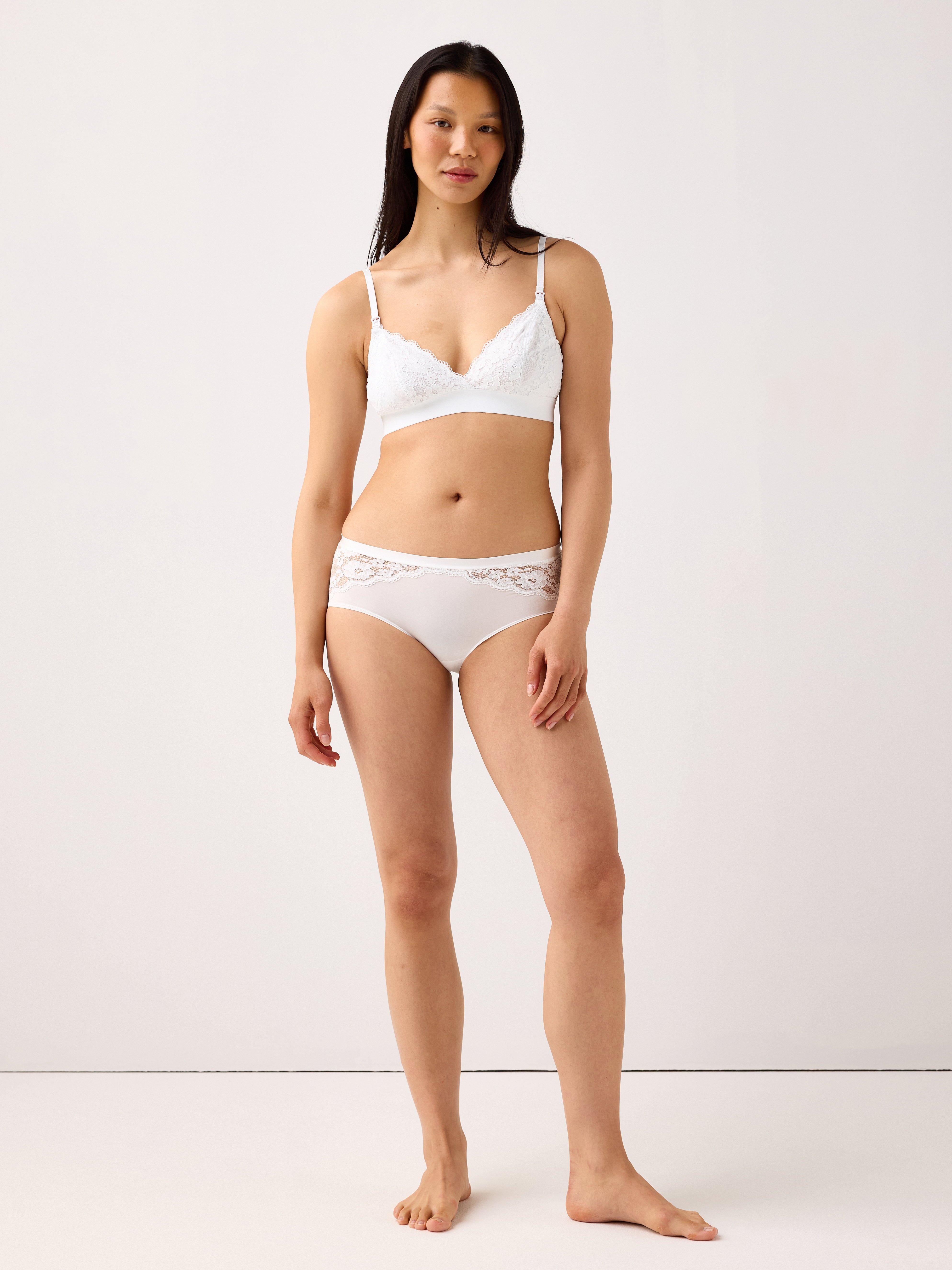 Reggiseno da allattamento MOM in pizzo bianco
