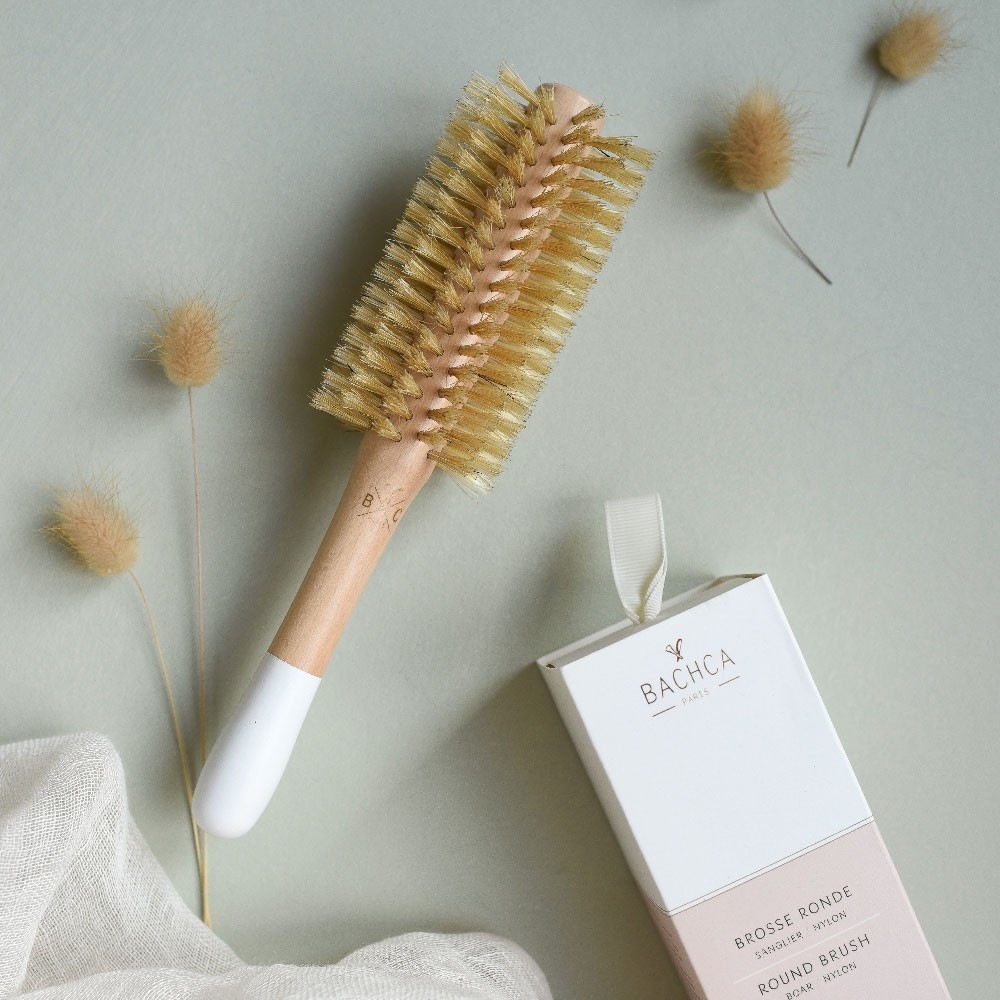 Bachca Brosse en bois ronde 100% sanglier