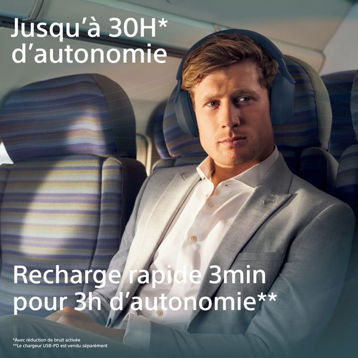 Auriculares Bluetooth - SONY - WH-1000XM4 Negros - Cancelación de ruido - 30 horas de duración de la batería - Micrófono incorporado