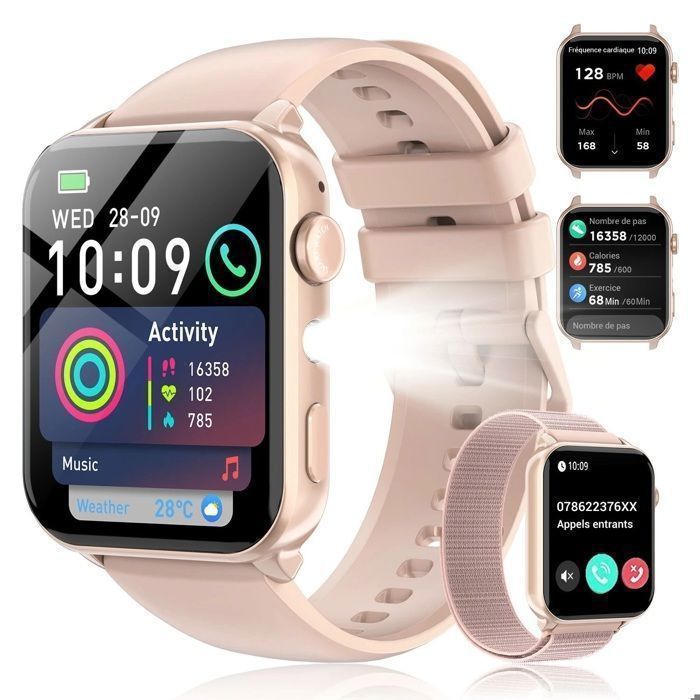 Blackview dames smartwatch, fitness tracker, activiteitstracker voor Android, iOS, Samsung, Xiaomi, iPhone