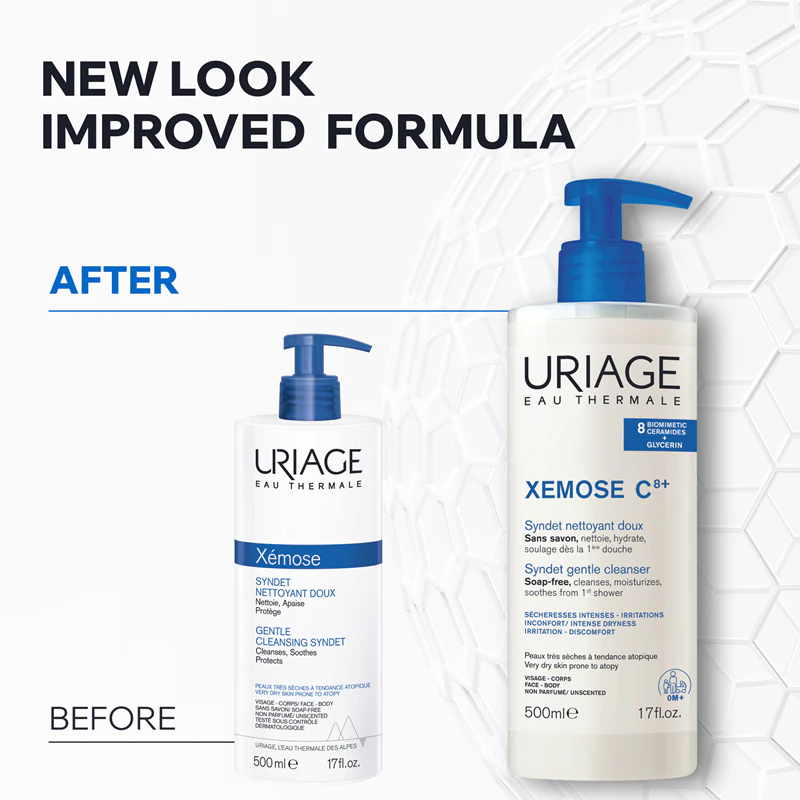 Uriage Xemose C8+ Syndet Gentle Cleanser syndet para pele seca e atópica