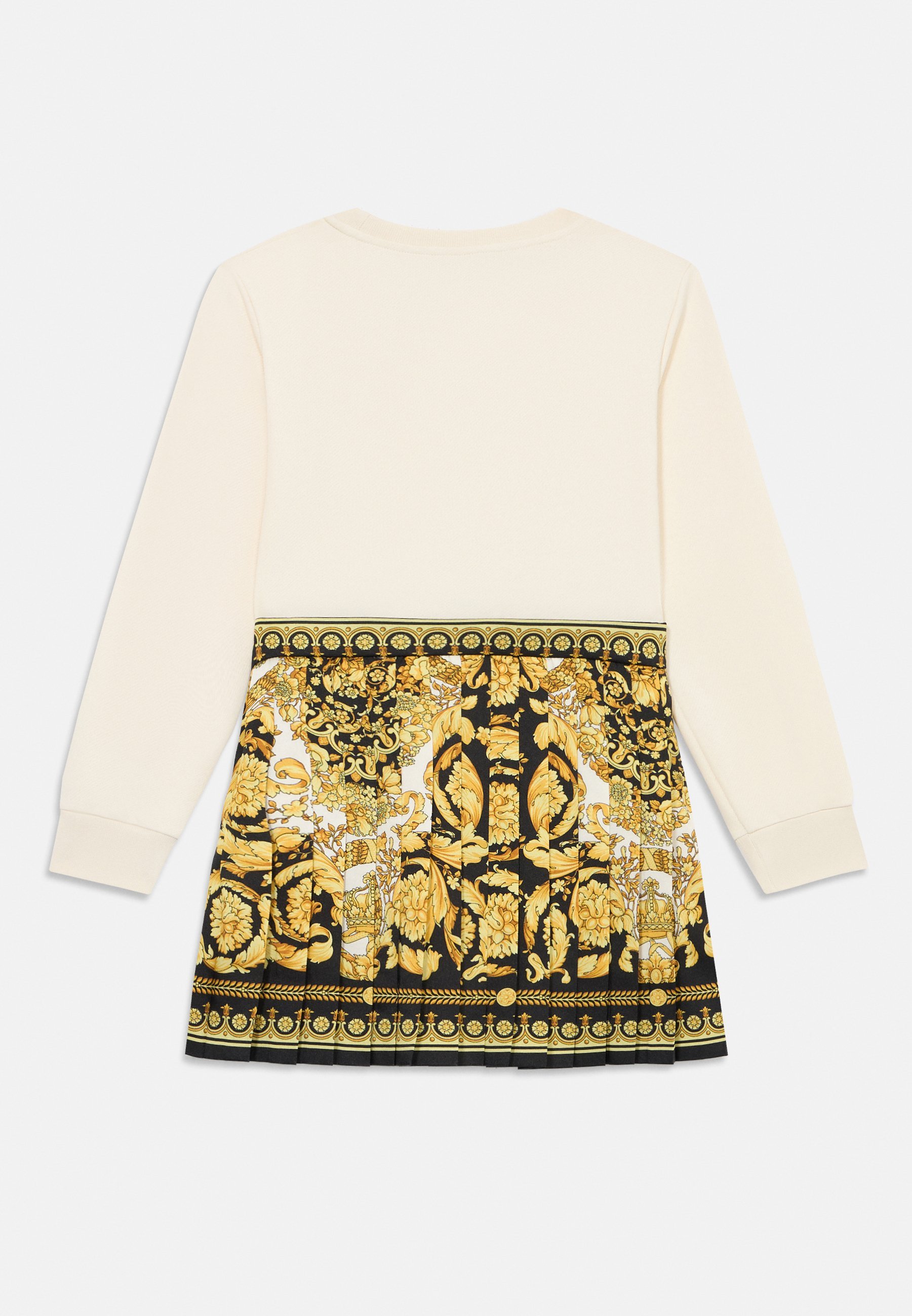 Robe de jour Versace à imprimé couronne baroque - blanche/dorée