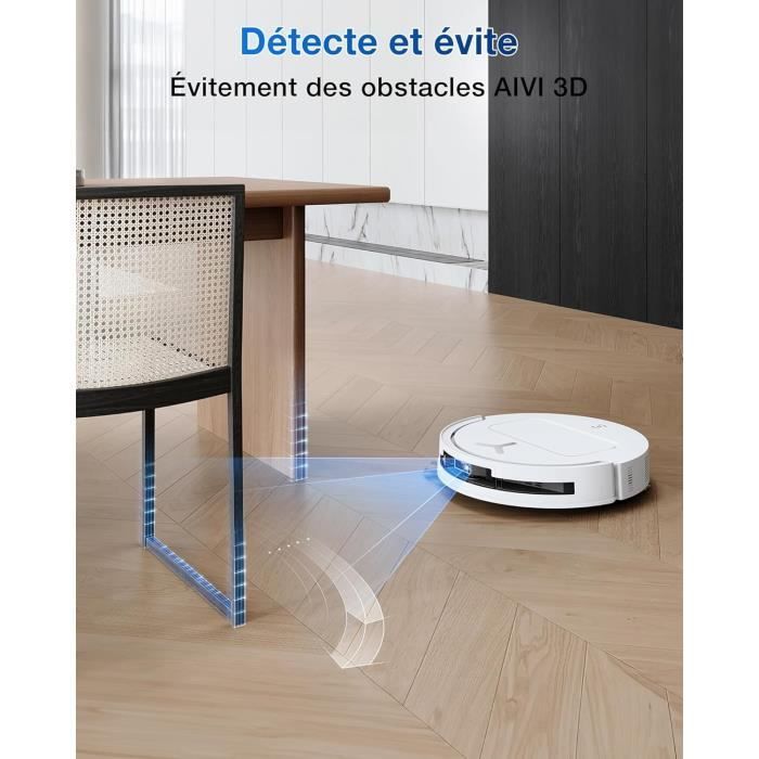 ECOVACS T50 OMNI White Gen2 - Aspirateur Robot avec Station - 21000Pa - Brosse latérale et serpillière Extensibles - ZeroTangle 2.0