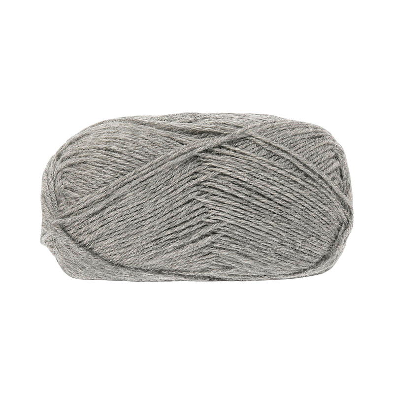 Hilo para calcetines Trysil Ida, mezcla de lana 80%, gris claro.