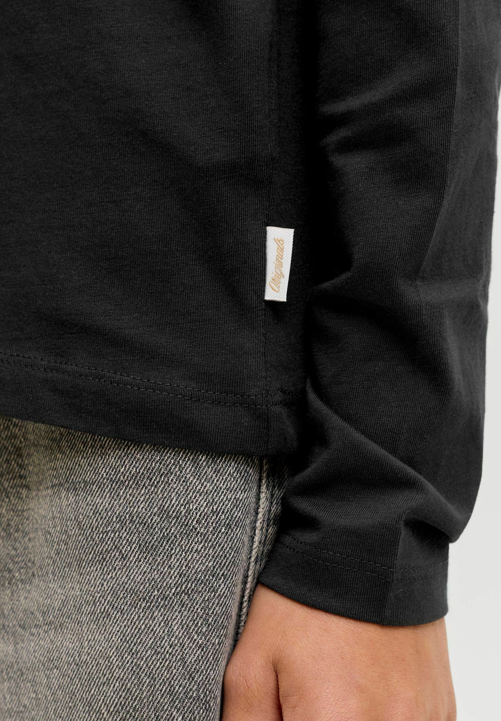 Jack & Jones Junior JORINWOOD BLOCK BRANDING T-shirt - Top met lange mouwen - zwart