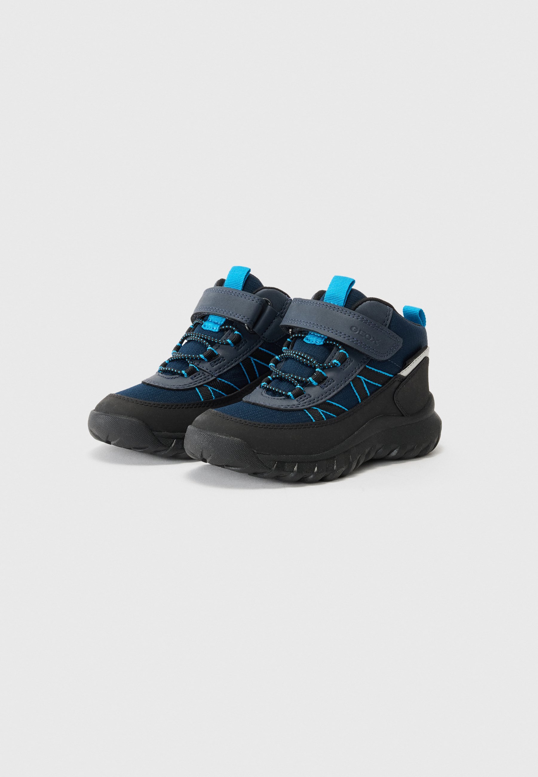 Geox SIMBYOS - Botas de cano curto com cadarço - azul marinho/preto