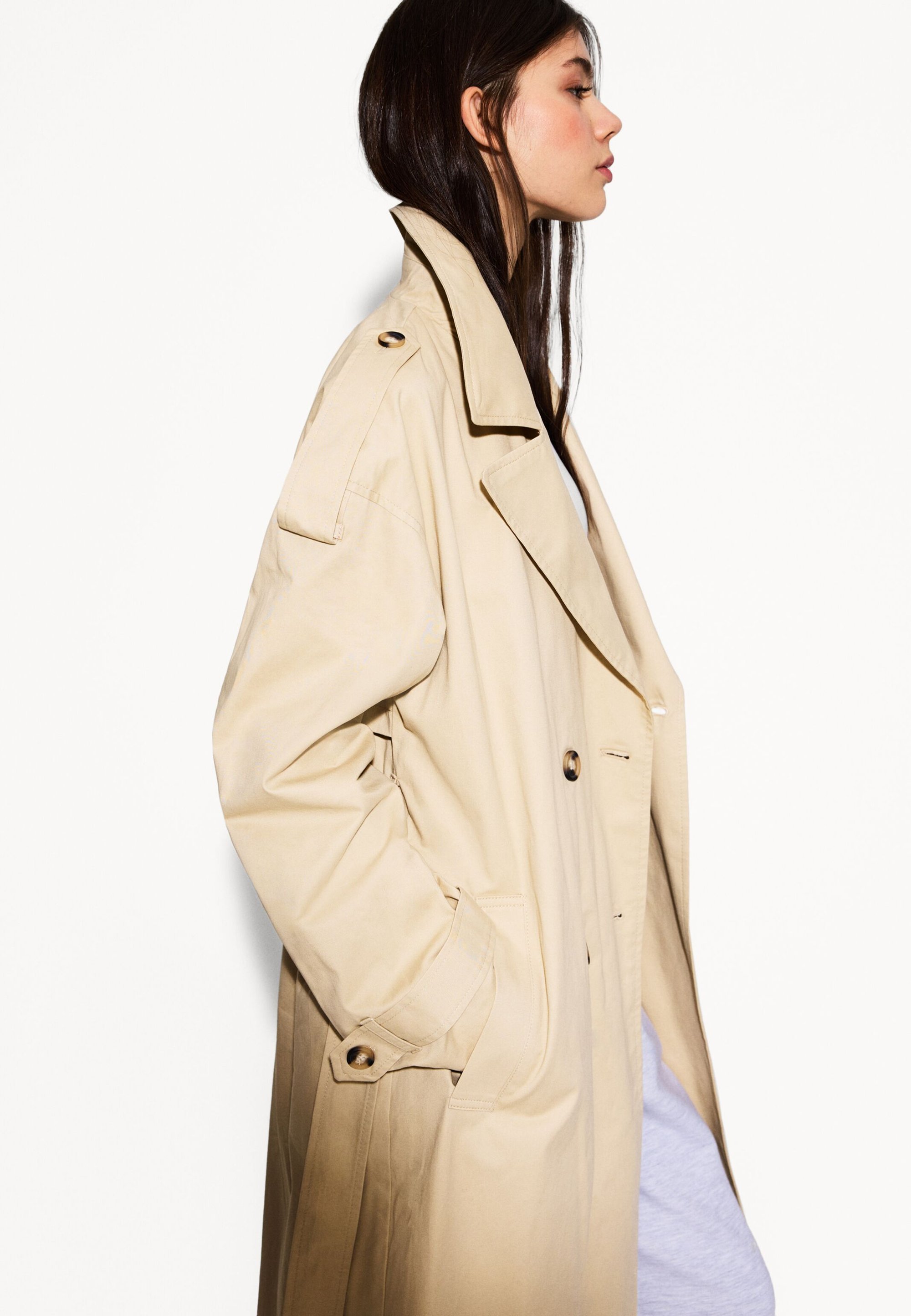 Bershka Trenchcoat - camel