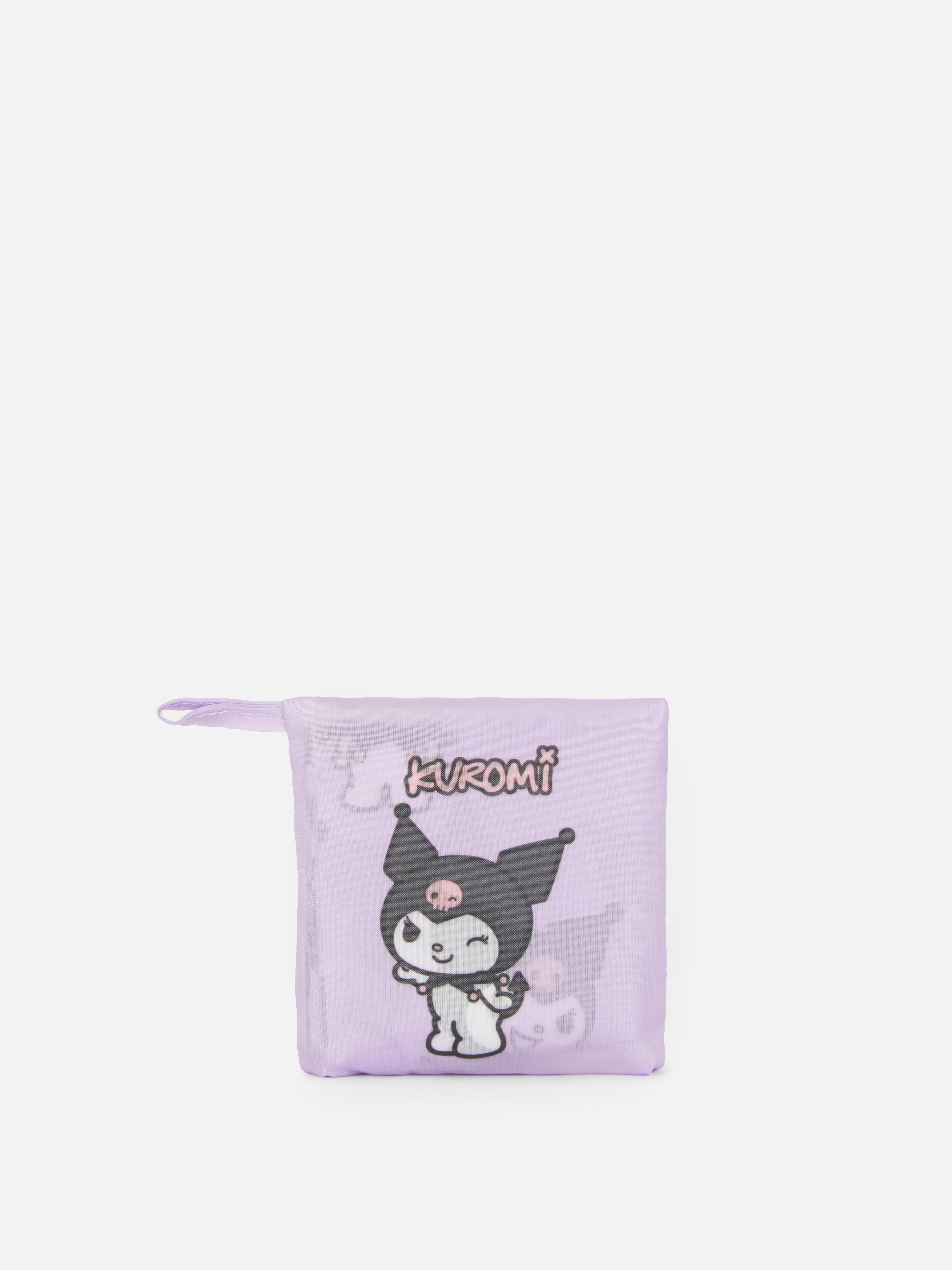 Geantă reutilizabilă Hello Kitty Kuromi, concepută cu mânere și un imprimeu integral cu Hello Kitty Kuromi.