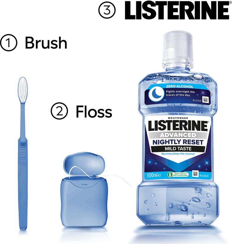 Listerine Advanced Nightly Reset Remineralizing Mondspoeling