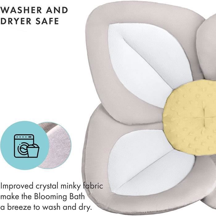 Cojín de baño para bebé - Asiento de baño para bebé - Gris+Amarillo - Unisex - 0 meses - Recién nacido - 80*80*2,5 cm