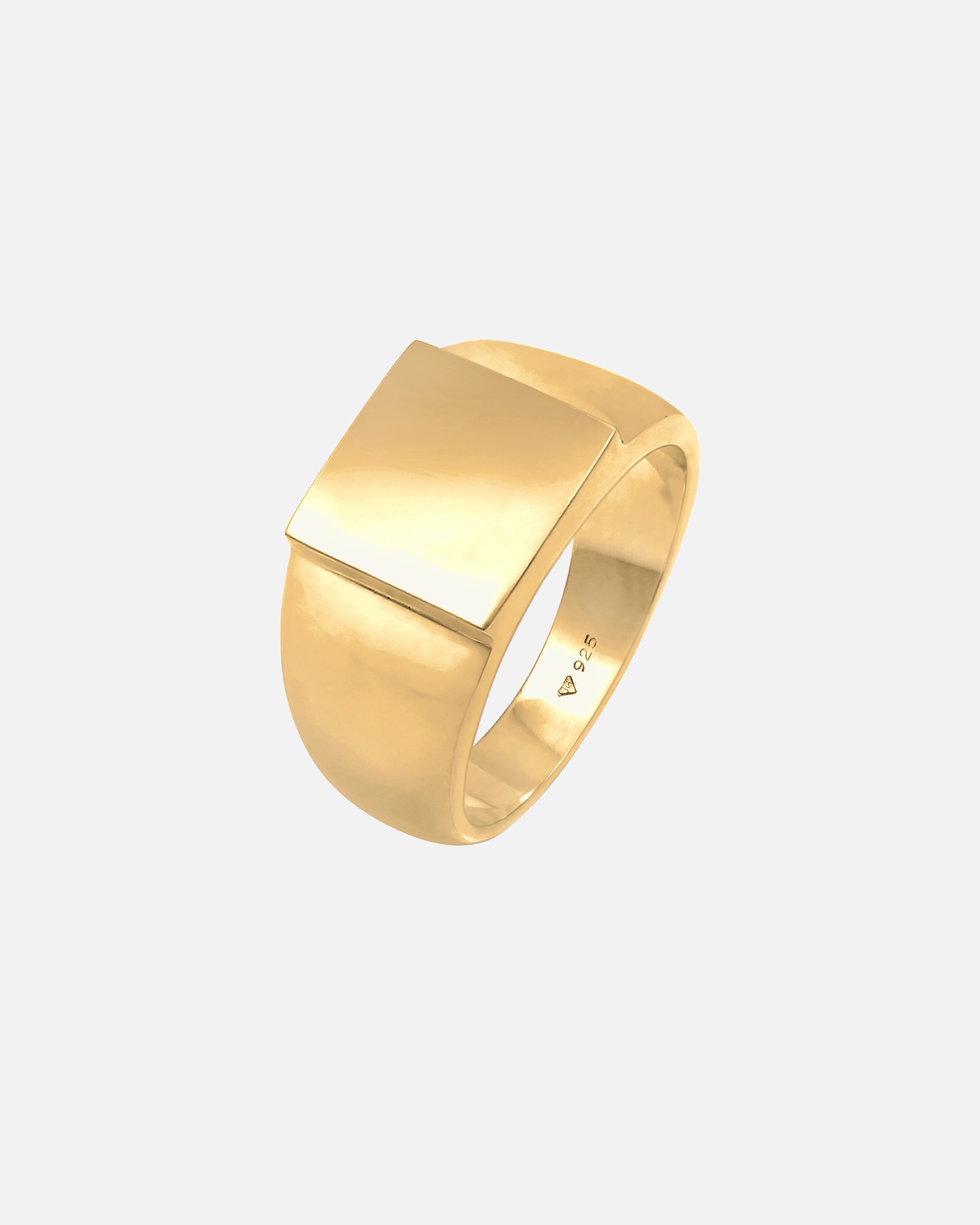 KUZZOI Hommes Sceau Rectangle Brillant Basique Solide en argent sterling 925