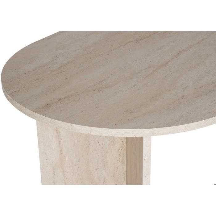 Tavolo da pranzo ovale Sablin - 180x90x75 cm - travertino