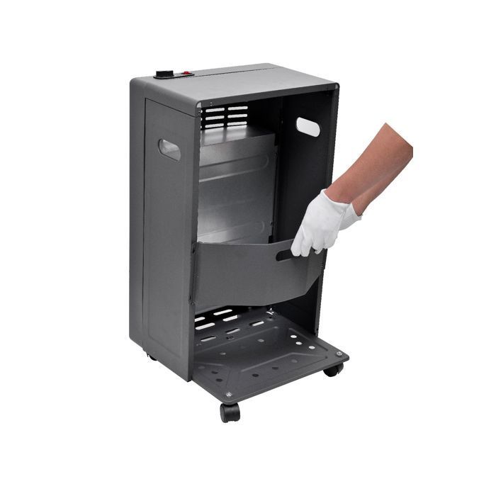Calentador radiante de gas infrarrojo portátil MW Tools WG15I de 4200 vatios con potencia ajustable.