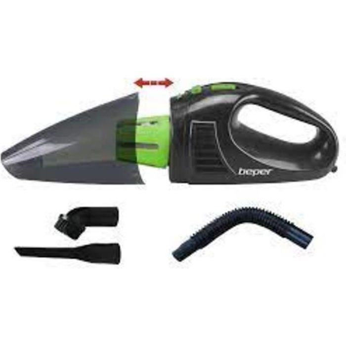 BEPER P202ASP400 Small and Practical Car Vacuum Cleaner - Portable Handheld Vacuum with 3 Accessories Included