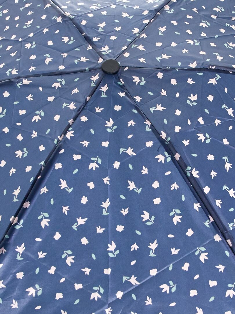 Open en dicht paraplu met hoes - bloemenprint