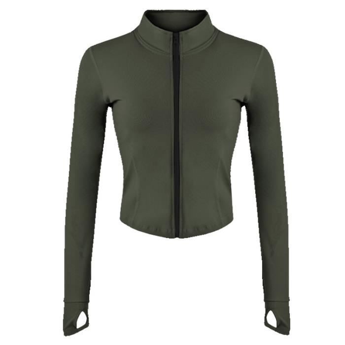 Damen-Laufjacke – Marke – Modell – Langärmlig – Atmungsaktiv – Grün