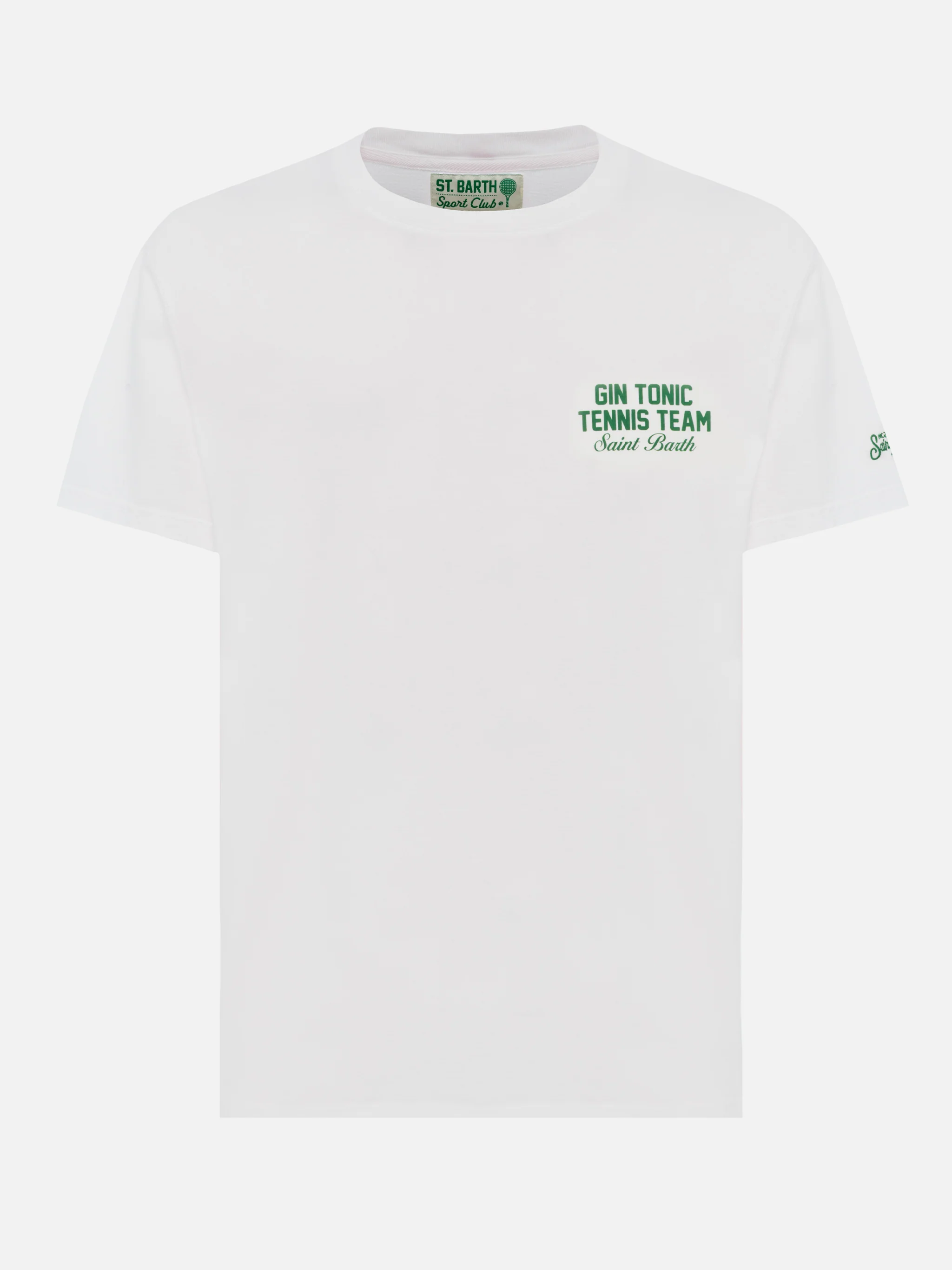 Heren katoenen T-shirt met kleine Gin Tonic-print