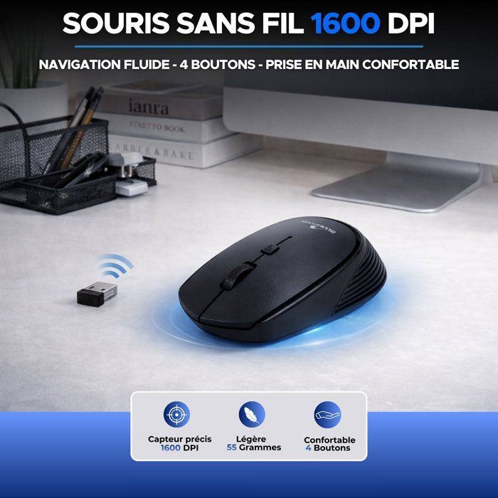Clavier filaire - 15 touches de raccourcis multimédias - BLUESTORK - Media Office - KB-MEDIA-OFFW/FR - AZERTY