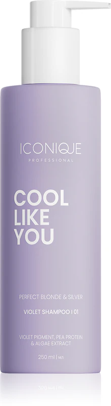 ICONIQUE Professional COOL LIKE YOU Shampoo para Loiros Perfeitos e Violeta Prateado