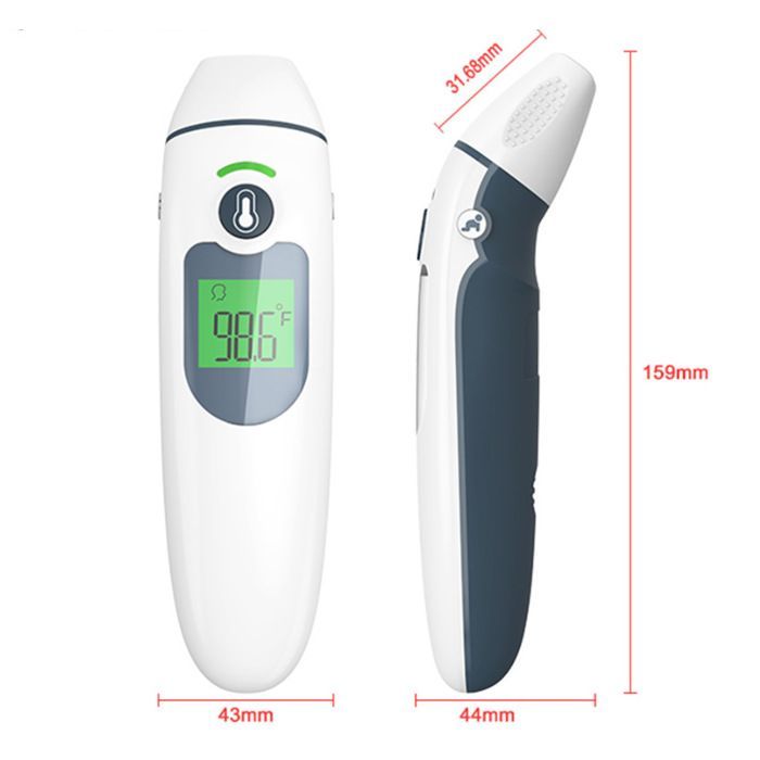 Thermometre Frontal Adulte, Thermometre sans Contact, Thermomètre Médical Frontal et Auriculaire