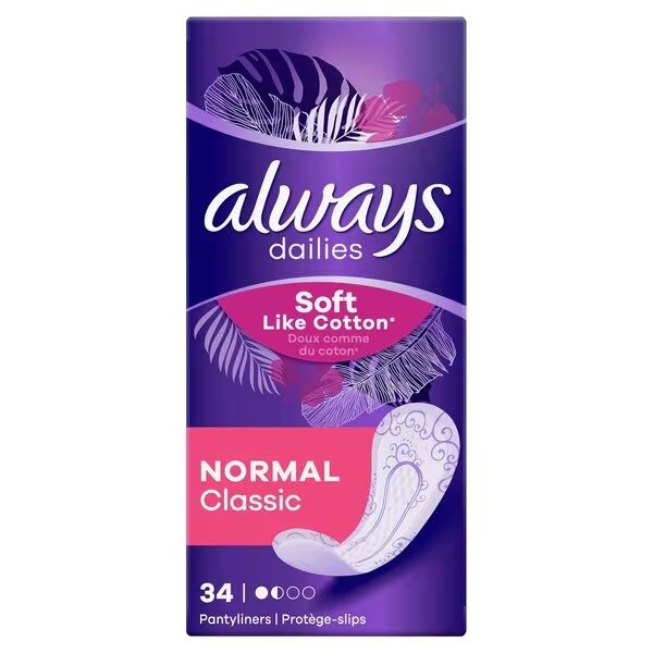 Vložki Always Dailies Soft Like Cotton Normal<br>34 kosov