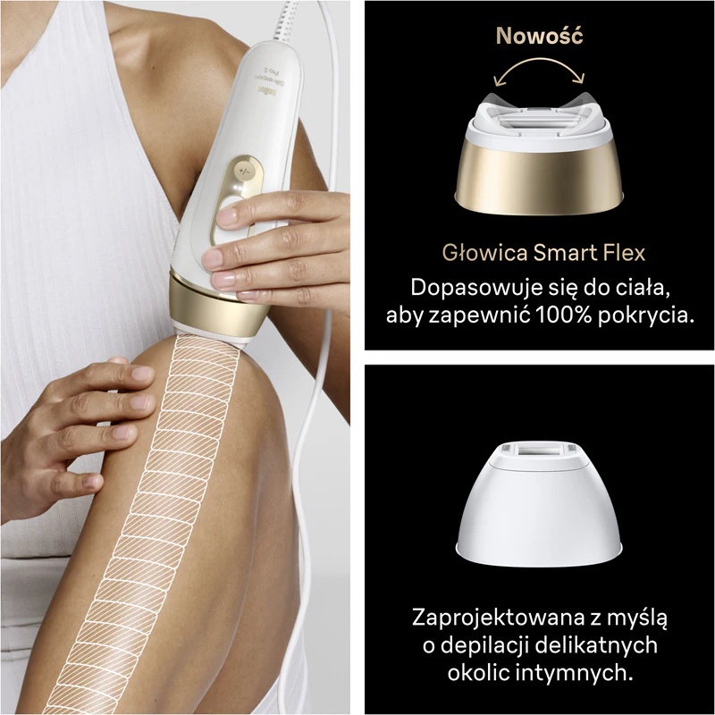 Braun IPL Silk·expert Pro 5 PL5221 inteligentna naprava za odstranjevanje dlak IPL za telo, obraz, bikini predel in pazduhe