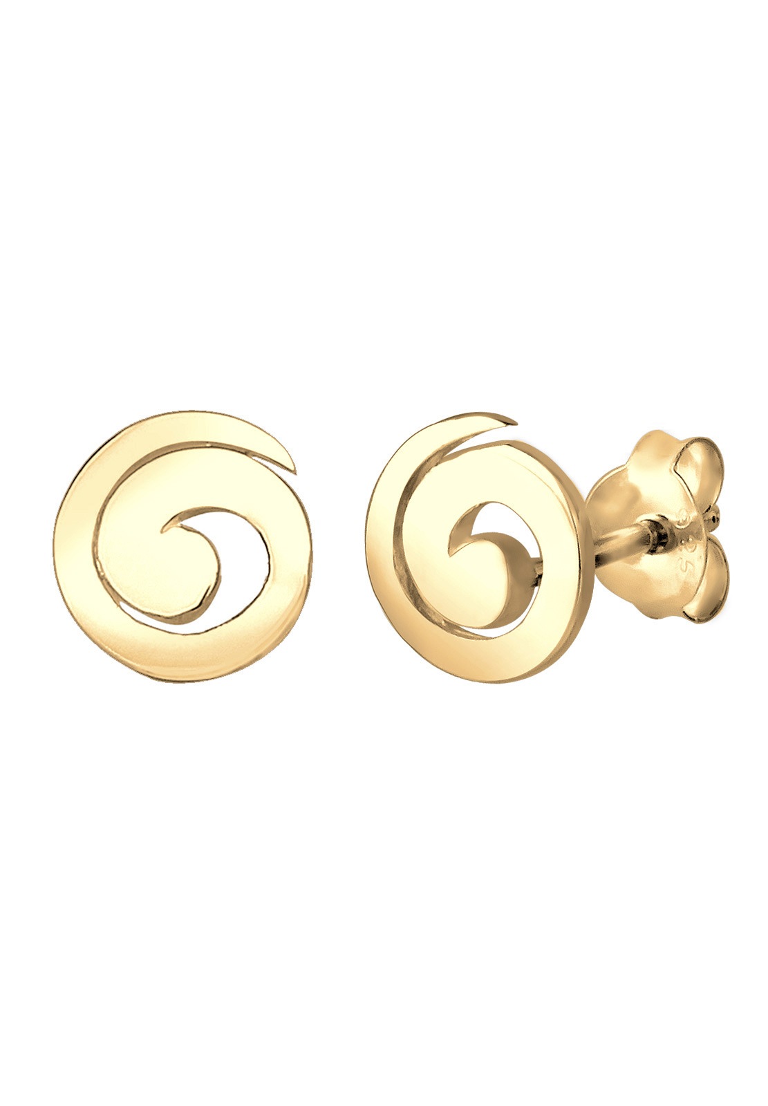 Elli Femmes Clous d'oreilles Spirale Géo Basique Ludique en Argent Sterling 925