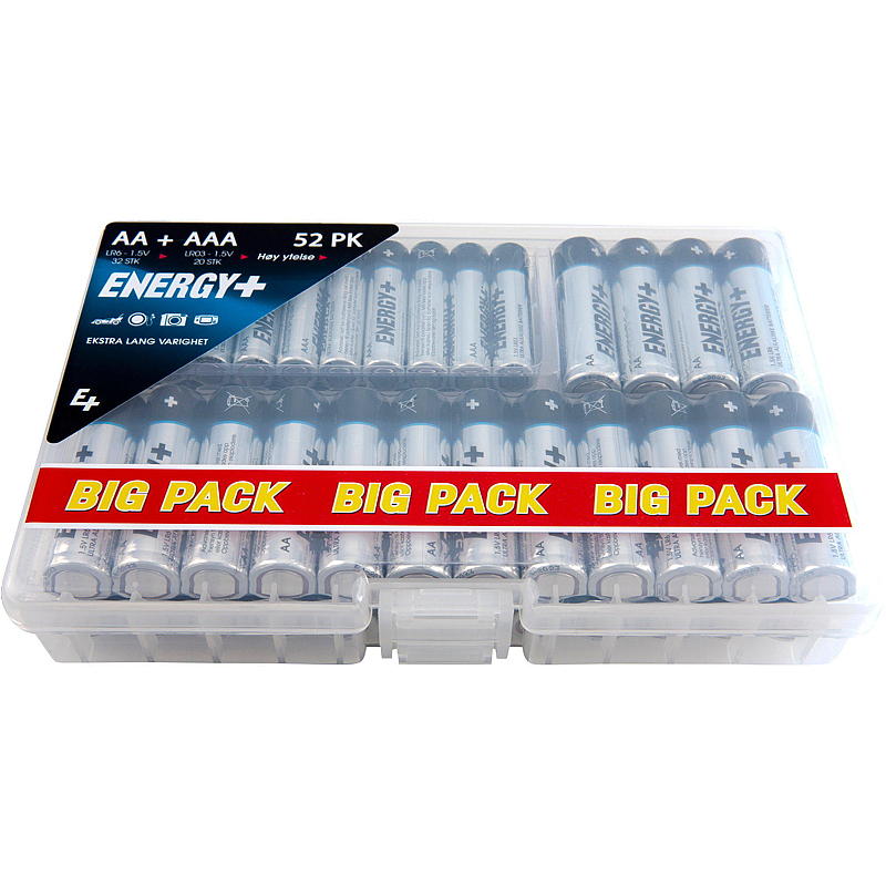 Energibatterier AA/AAA 52-pack, Power Energy