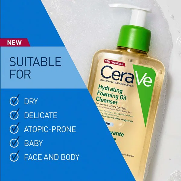 Cerave Hydratační pěnivý čisticí olej 473 ml