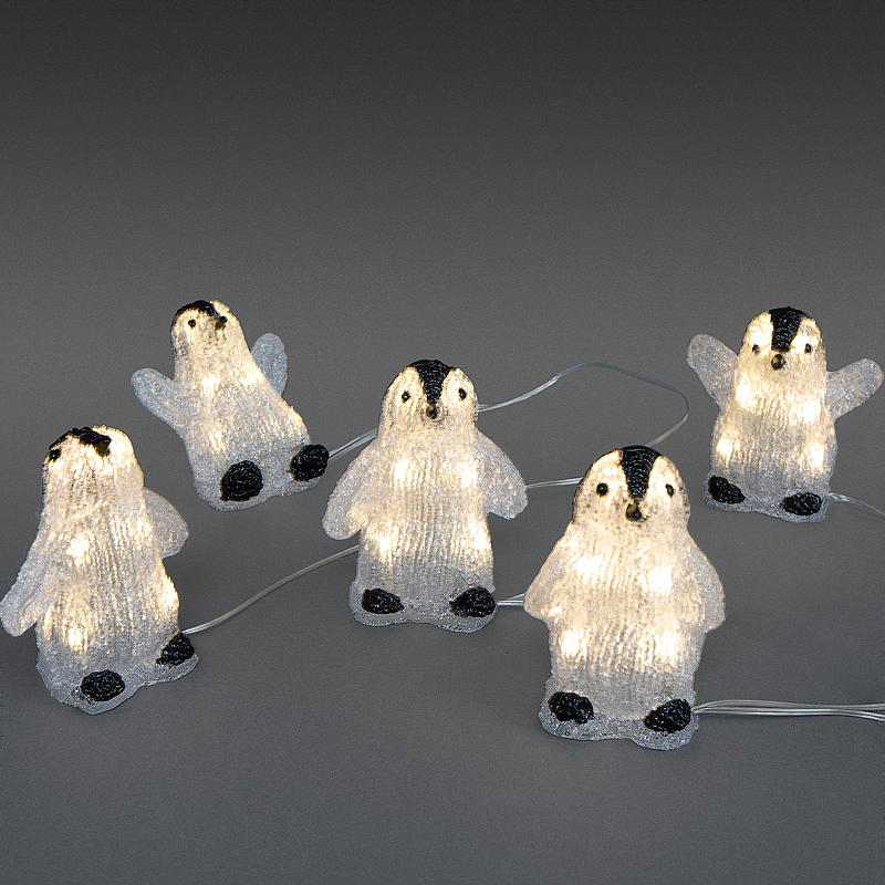 Energy Outdoor julfigur med pingvinljus, 5-pack