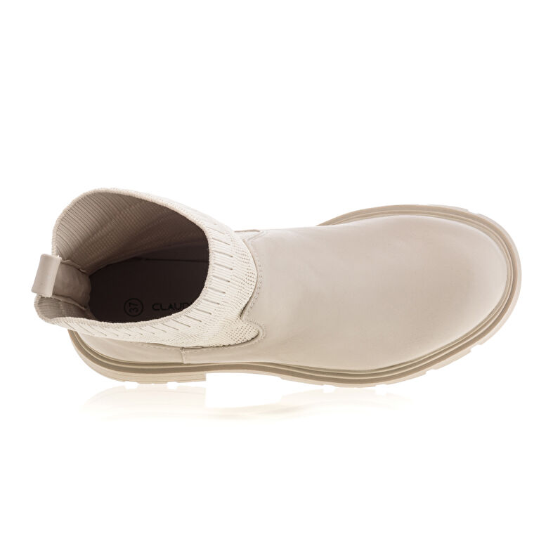 Beige dameslaarzen / enkellaarzen