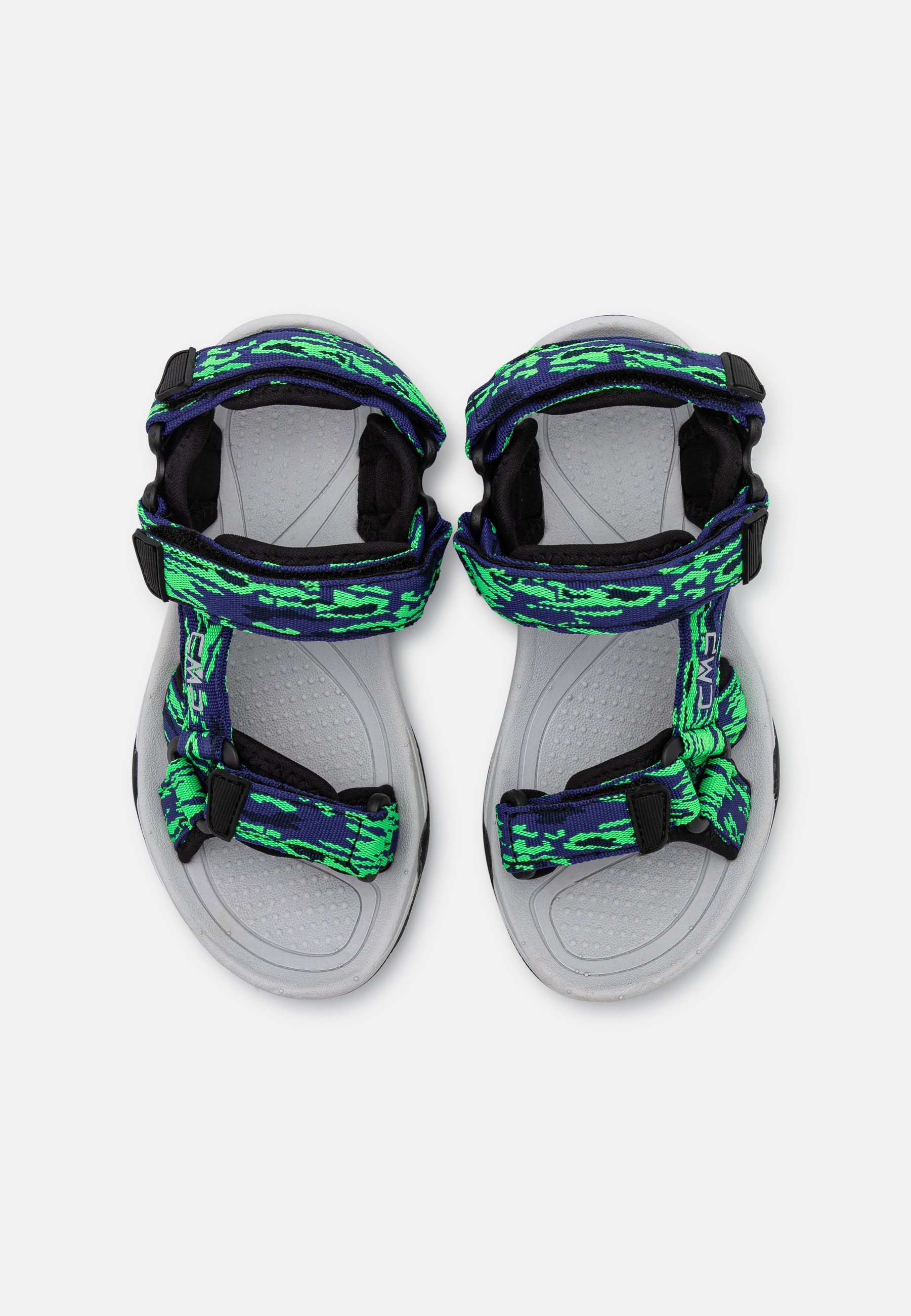 CMP HAMAL - Wandelsandalen - blauw/groen fluo