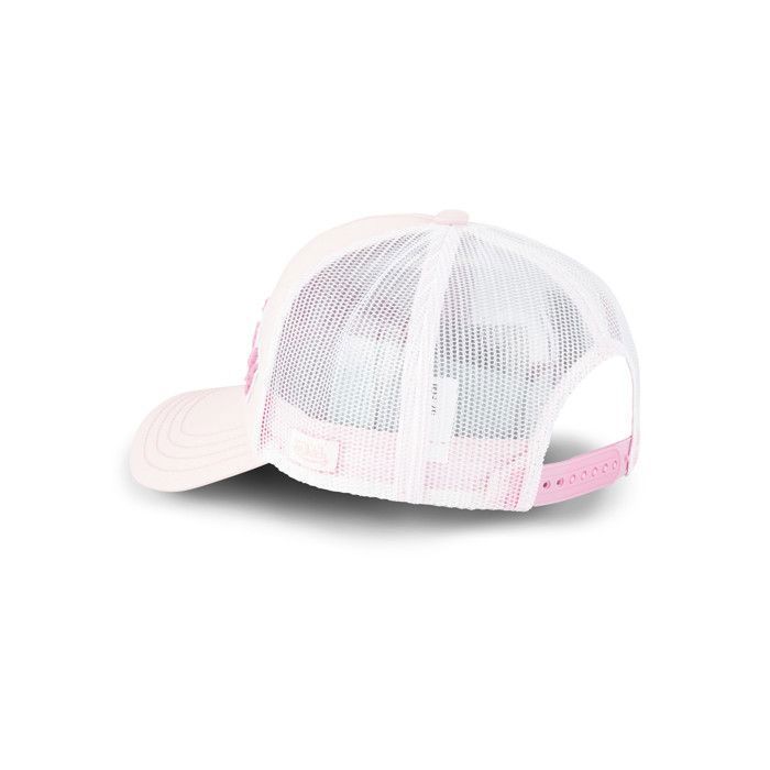 Vondutch Casquette Trucker Buckl Fille - Trucker - Filet Rigide - Rose | Blanc - Visière Arrondie
