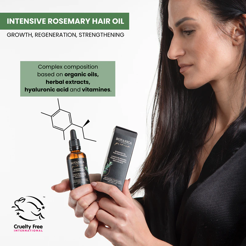 Óleo nutritivo para cabelo e couro cabeludo Soaphoria Botanica Slavica com alecrim