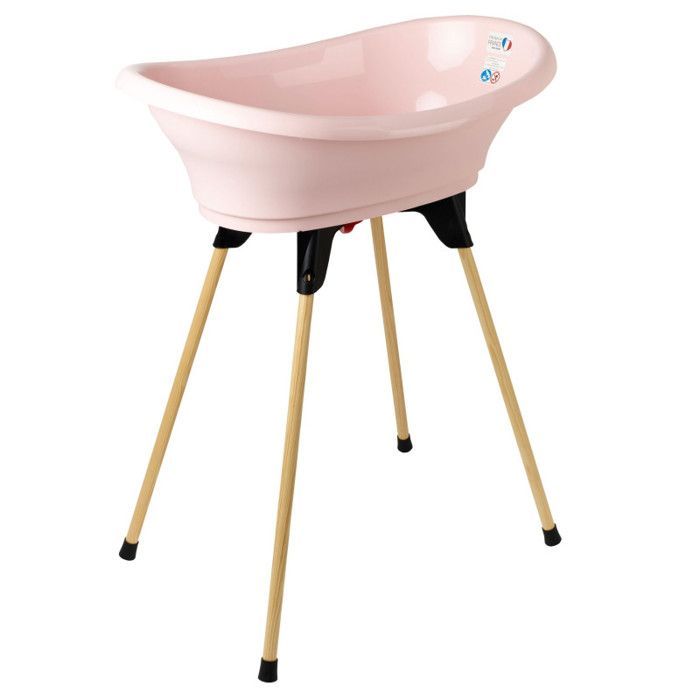 THERMOBABY VASCO Kit da bagno 5 in 1, rosa cipria - Prodotto in Francia