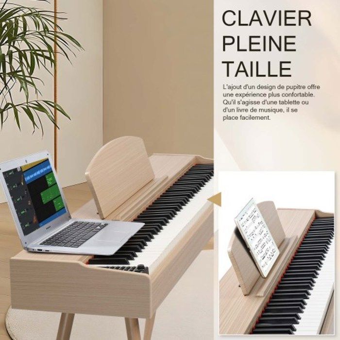 Pianoforte - ALIGHTUP - Tastiera standard a 88 tasti a martello, adatta a tutti i livelli di esperienza