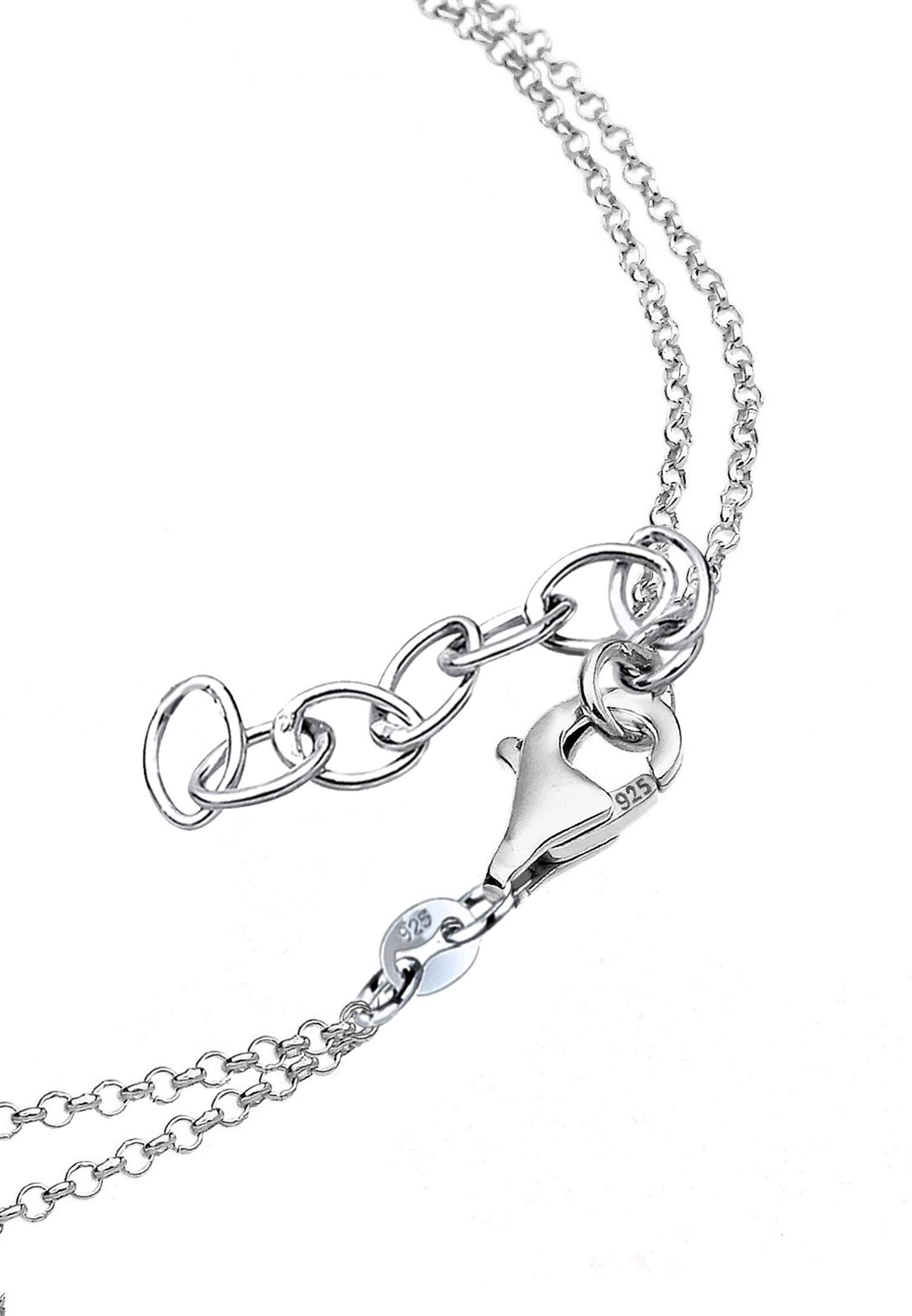 Elli Femmes symbole du cœur de l'amour avec cristaux en argent sterling 925