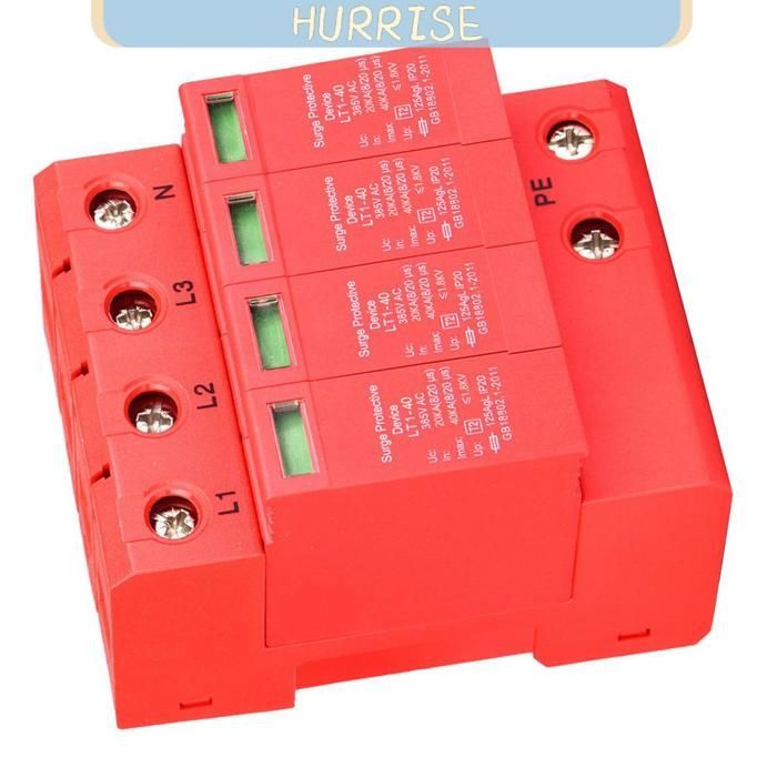 Protector contra sobretensiones para el hogar Tbest, 4P 40KA 385V 20A, pararrayos automático de bajo voltaje para exteriores.