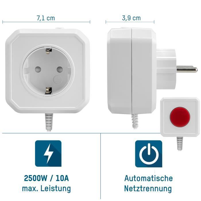 Steckdose – ANSMANN – AES3.2 Null-Watt – Energiesparschalter – Weiß