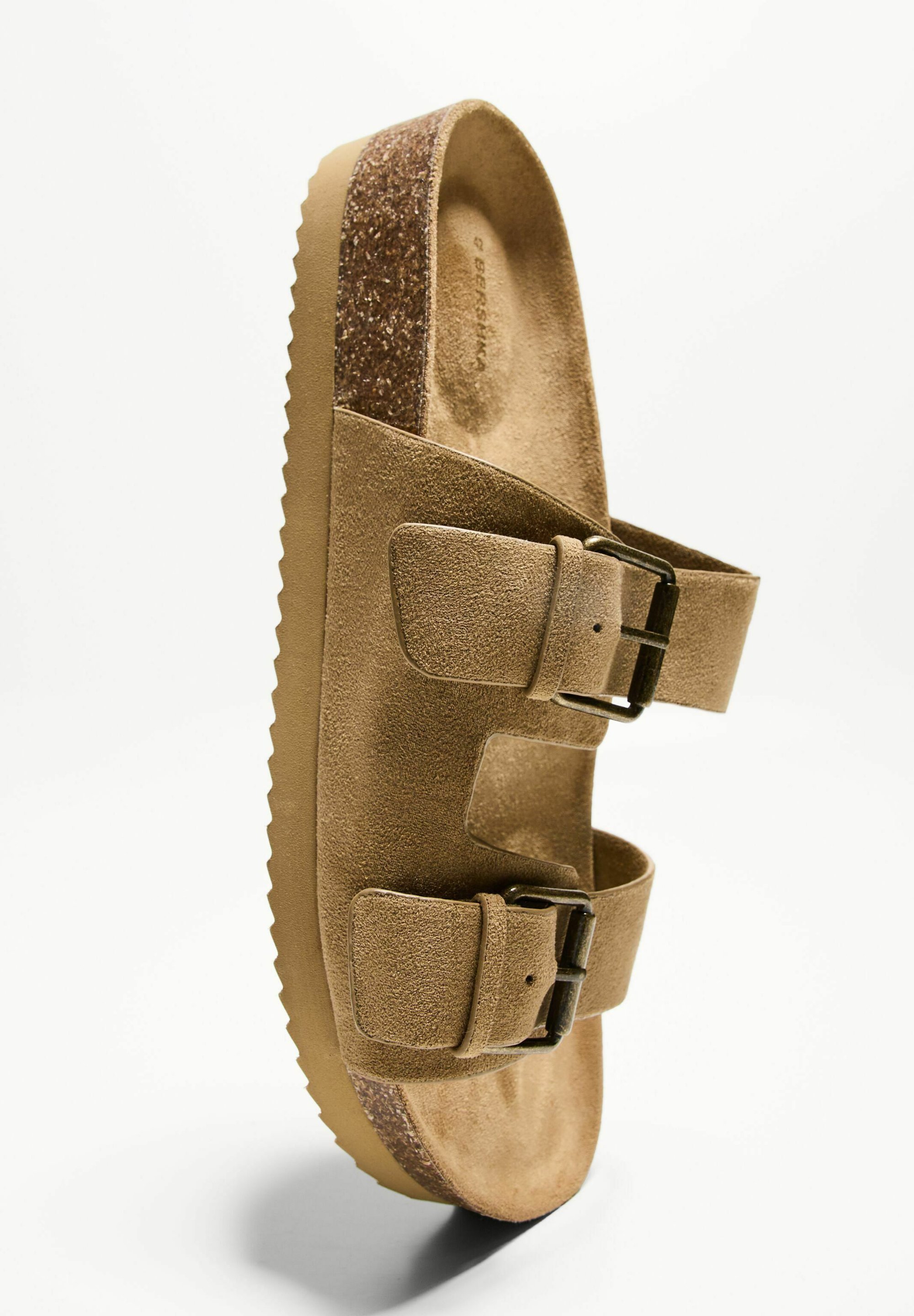 Bershka BUCKLED - PLATTE SCHUIFBARE - Muilezels - zand